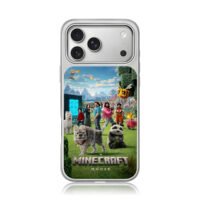 Minecraft Movie poster with mobs iPhone 17 Pro Max Electroplated Silver Case1