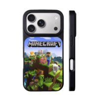 Minecraft Steve Alex and game mobs iPhone 17 Pro Max Black Case