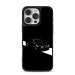Minimalist BMW E30 Wagon Silhouette iPhone 16 Pro Max Black Case