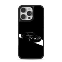 Minimalist BMW E30 Wagon Silhouette iPhone 16 Pro Max Black Case