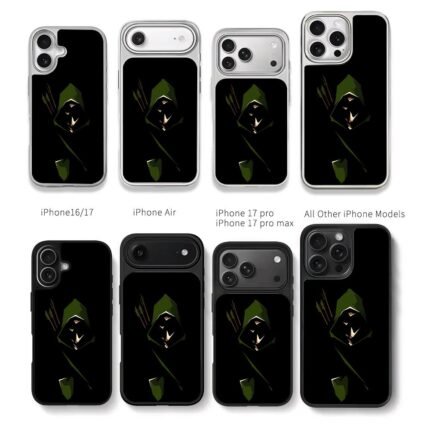 Minimalist Green Arrow with arrows Chris Brown Phone Case Black Electroplated Silver For Iphone 11 To 17