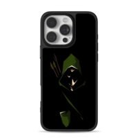 Minimalist Green Arrow with arrows iPhone 16 Pro Max Black Case
