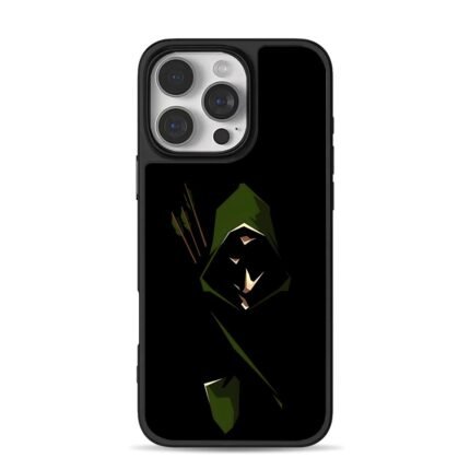 Minimalist Green Arrow with arrows iPhone 16 Pro Max Black Case