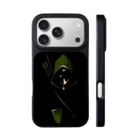 Minimalist Green Arrow with arrows iPhone 17 Pro Max Black Case