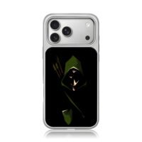 Minimalist Green Arrow with arrows iPhone 17 Pro Max Electroplated Silver Case1