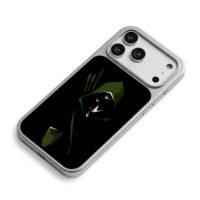 Minimalist Green Arrow with arrows iPhone 17 Pro Max Electroplated Silver Case2