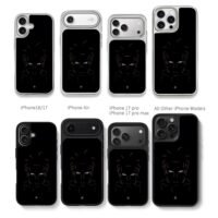 Minimalist Naruto Pain Rinnegan art Chris Brown Phone Case Black Electroplated Silver For Iphone 11 To 17