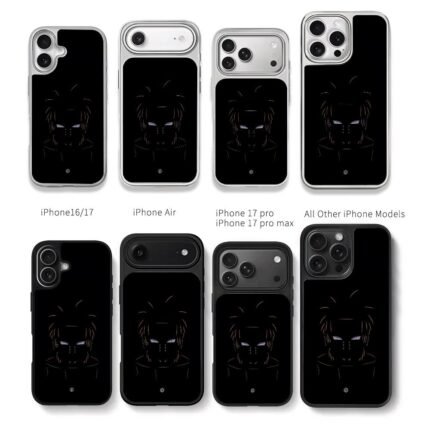 Minimalist Naruto Pain Rinnegan art Chris Brown Phone Case Black Electroplated Silver For Iphone 11 To 17