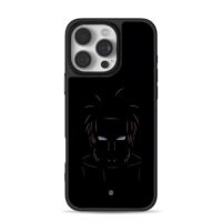 Minimalist Naruto Pain Rinnegan art iPhone 16 Pro Max Black Case