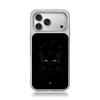 Minimalist Naruto Pain Rinnegan art iPhone 17 Pro Max Electroplated Silver Case1