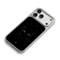 Minimalist Naruto Pain Rinnegan art iPhone 17 Pro Max Electroplated Silver Case2