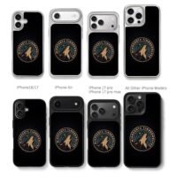 Minnesota Timberwolves wolf logo Chris Brown Phone Case Black Electroplated Silver For Iphone 11 To 17