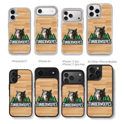 Minnesota Timberwolves wolf logo Chris Brown Phone Case Black Electroplated Silver For Iphone 11 To 17