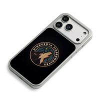 Minnesota Timberwolves wolf logo iPhone 17 Pro Max Electroplated Silver Case2
