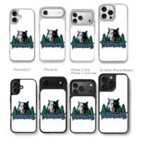 Minnesota Timberwolves wolf pine Chris Brown Phone Case Black Electroplated Silver For Iphone 11 To 17