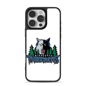 Minnesota Timberwolves wolf pine iPhone 16 Pro Max Black Case