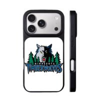 Minnesota Timberwolves wolf pine iPhone 17 Pro Max Black Case