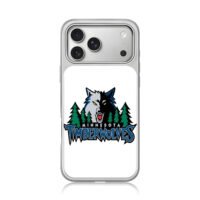 Minnesota Timberwolves wolf pine iPhone 17 Pro Max Electroplated Silver Case1