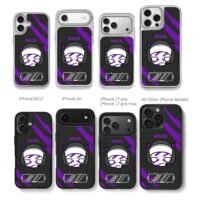Miraebi cartoon purple avatar Chris Brown Phone Case Black Electroplated Silver For Iphone 11 To 17