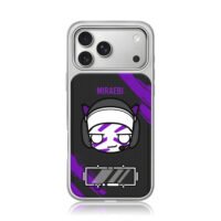 Miraebi cartoon purple avatar iPhone 17 Pro Max Electroplated Silver Case1
