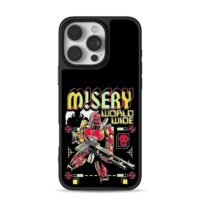 Misery worldwide combat robot skull iPhone 16 Pro Max Black Case