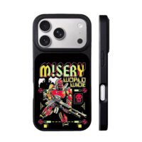 Misery worldwide combat robot skull iPhone 17 Pro Max Black Case