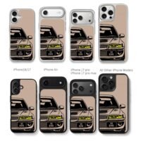 Mitsubishi EVO VI sports car art Chris Brown Phone Case Black Electroplated Silver For Iphone 11 To 17