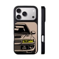 Mitsubishi EVO VI sports car art iPhone 17 Pro Max Black Case