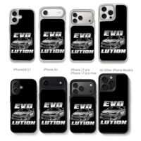 Mitsubishi Lancer Evo EVO LUTION Chris Brown Phone Case Black Electroplated Silver For Iphone 11 To 17