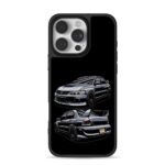 Mitsubishi Lancer EVO two views art iPhone 16 Pro Max Black Case