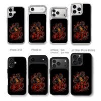 MK Scorpion Get Over Here chains Chris Brown Phone Case Black Electroplated Silver For Iphone 11 To 17