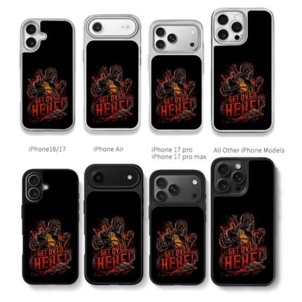 MK Scorpion Get Over Here chains Chris Brown Phone Case Black Electroplated Silver For Iphone 11 To 17