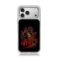 MK Scorpion Get Over Here chains iPhone 17 Pro Max Electroplated Silver Case1
