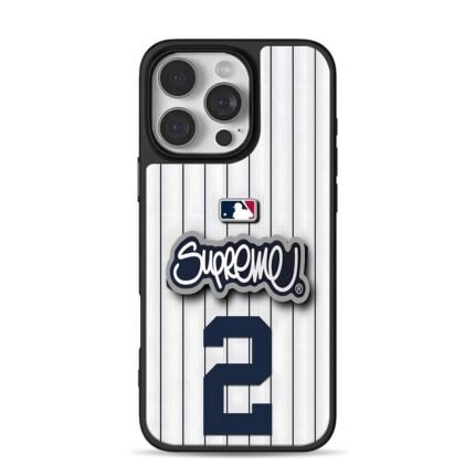 MLB Supreme 2 baseball jersey iPhone 16 Pro Max Black Case