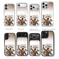 MMA Champ Mighty Mouse Johnson Chris Brown Phone Case Black Electroplated Silver For Iphone 11 To 17