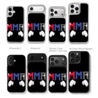 MMA fight art with fists and kicks Chris Brown Phone Case Black Electroplated Silver For Iphone 11 To 17