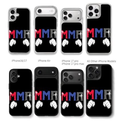 MMA fight art with fists and kicks Chris Brown Phone Case Black Electroplated Silver For Iphone 11 To 17