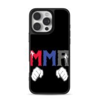 MMA fight art with fists and kicks iPhone 16 Pro Max Black Case