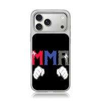 MMA fight art with fists and kicks iPhone 17 Pro Max Electroplated Silver Case1
