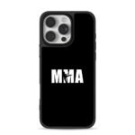 MMA with kicking fighter silhouette iPhone 16 Pro Max Black Case