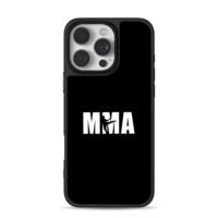 MMA with kicking fighter silhouette iPhone 16 Pro Max Black Case