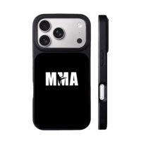 MMA with kicking fighter silhouette iPhone 17 Pro Max Black Case