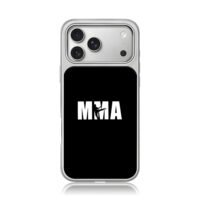 MMA with kicking fighter silhouette iPhone 17 Pro Max Electroplated Silver Case1