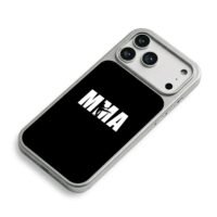 MMA with kicking fighter silhouette iPhone 17 Pro Max Electroplated Silver Case2