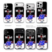 Mobil 1 Ford 15 NASCAR racing logos Chris Brown Phone Case Black Electroplated Silver For Iphone 11 To 17
