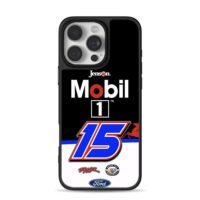 Mobil 1 Ford 15 NASCAR racing logos iPhone 16 Pro Max Black Case