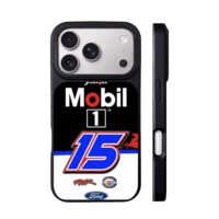 Mobil 1 Ford 15 NASCAR racing logos iPhone 17 Pro Max Black Case