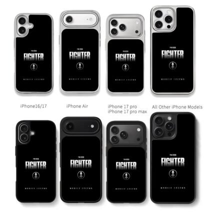 Mobile Legend Fighter sword black Chris Brown Phone Case Black Electroplated Silver For Iphone 11 To 17