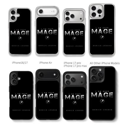 Mobile Legend Mage text staff icon Chris Brown Phone Case Black Electroplated Silver For Iphone 11 To 17