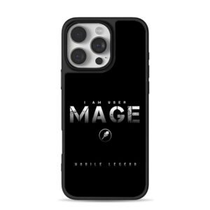Mobile Legend Mage text staff icon iPhone 16 Pro Max Black Case